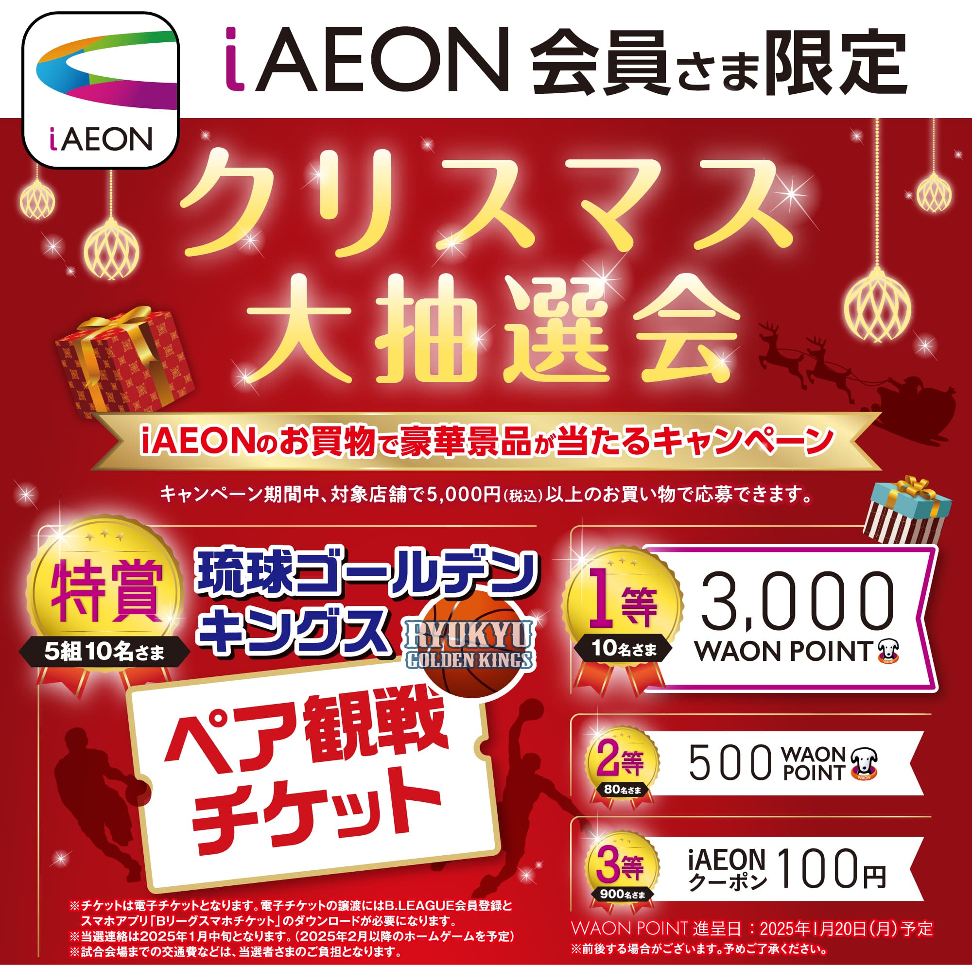 iAEON会員さま限定　クリスマス大抽選会